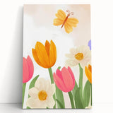 Floral Butterfly Nursery Art for Kids – Children's Wall Decor