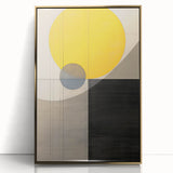 Minimalist Geometric Art – Yellow & Black Dining Room Print
