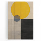 Minimalist Geometric Art – Yellow & Black Dining Room Print
