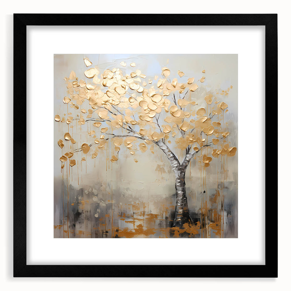 Framed abstract floral wall art featuring vibrant colors and intricate designs, displayed in a sleek black frame with a white mat, ideal for modern home decor.