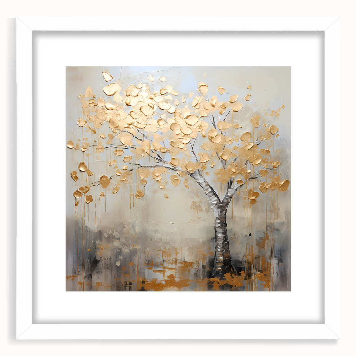 Abstract floral wall art print with a white frame and mat, showcasing vibrant colors and intricate designs, perfect for enhancing home decor.