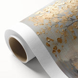 Abstract floral wall art on rolled canvas showcasing vibrant colors, intricate patterns, and a modern aesthetic, ideal for enhancing contemporary home decor.