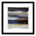 Contemporary Abstract Canvas – Blue, Gold, and Gray Balance