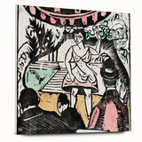 Ernst Ludwig Kirchner's Singer Scene - Vibrant Expressionist Artwork