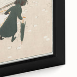 Vintage Street Scene - Modern Wall Art of Little Laundress in Paris