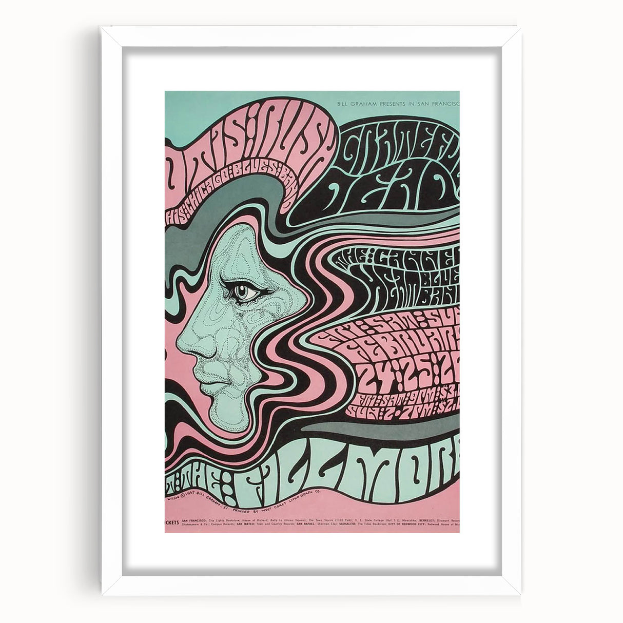 Grateful Dead Retro Wall Art - Vintage Psychedelic Concert Poster