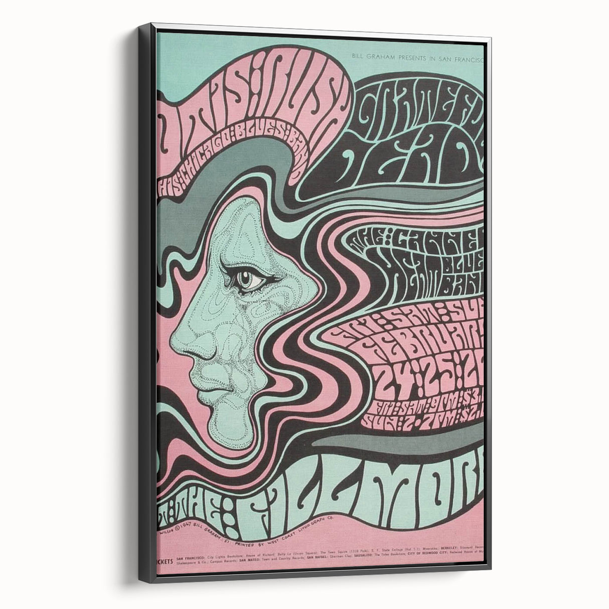 Grateful Dead Retro Wall Art - Vintage Psychedelic Concert Poster