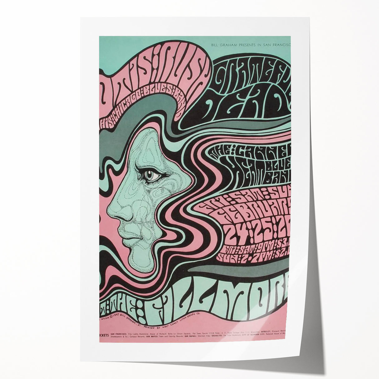 Grateful Dead Retro Wall Art - Vintage Psychedelic Concert Poster