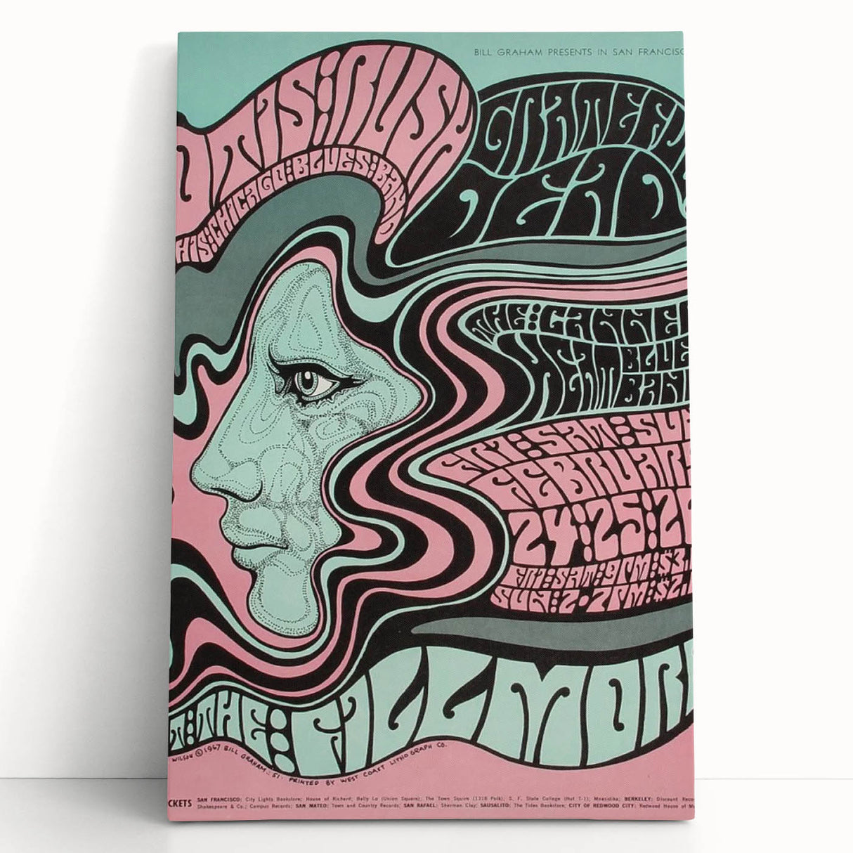 Grateful Dead Retro Wall Art - Vintage Psychedelic Concert Poster