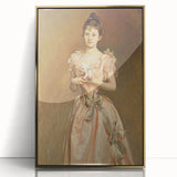 Classical Realism Portrait - Elegant Victorian Lady Realistic Wall Art