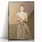 Classical Realism Portrait - Elegant Victorian Lady Realistic Wall Art