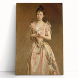 Classical Realism Portrait - Elegant Victorian Lady Realistic Wall Art