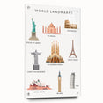 World Landmarks Educational Wall Art - Kids' Learning Poster