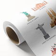 World Landmarks Educational Wall Art - Kids' Learning Poster