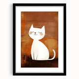 Playroom Wall Art – Cute Cat Illustration for Children's Wall Decor
