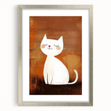 Playroom Wall Art – Cute Cat Illustration for Children's Wall Decor