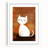 Playroom Wall Art – Cute Cat Illustration for Children's Wall Decor