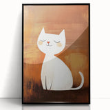 Playroom Wall Art – Cute Cat Illustration for Children's Wall Decor