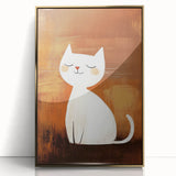 Playroom Wall Art – Cute Cat Illustration for Children's Wall Decor