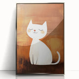 Playroom Wall Art – Cute Cat Illustration for Children's Wall Decor