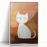 Playroom Wall Art – Cute Cat Illustration for Children's Wall Decor