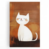 Playroom Wall Art – Cute Cat Illustration for Children's Wall Decor