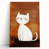 Playroom Wall Art – Cute Cat Illustration for Children's Wall Decor