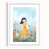 Floral Girl Nursery Wall Art - Baby Room & Kids Room Decor