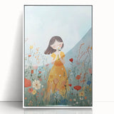 Floral Girl Nursery Wall Art - Baby Room & Kids Room Decor