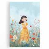 Floral Girl Nursery Wall Art - Baby Room & Kids Room Decor