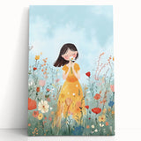 Floral Girl Nursery Wall Art - Baby Room & Kids Room Decor