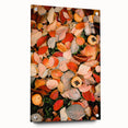 Large abstract wall art featuring swirling autumn hues on acrylic glass, suitable for bedroom or dining room decor.