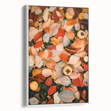 Vintage poster art depicting a colorful autumn scene on extra-large framed canvas, suitable for living room decor.