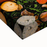 Large art featuring a black and white landscape painting on stretched canvas, ideal for bedroom decor.