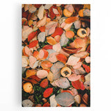 Large black and white abstract depiction of autumn trees on stretched canvas, suitable for kitchen wall art.