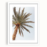 Abstract art print featuring vibrant summer hues on a white framed canvas, ideal for dining room or bedroom decor.