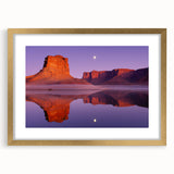 Elegant gold-framed landscape artwork featuring dramatic cliffs and serene scenery, perfect for home decor. Ideal for enhancing living spaces with nature's beauty.