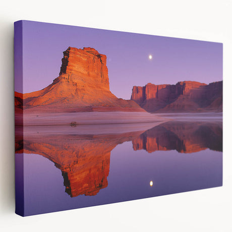 Stretched canvas artwork depicting a breathtaking landscape with dramatic cliffs, vibrant colors, and intricate details, perfect for enhancing home décor.
