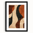 Bold Abstract Wall Art – Earthy Curves for Dining Spaces
