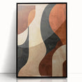 Bold Abstract Wall Art – Earthy Curves for Dining Spaces