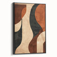 Bold Abstract Wall Art – Earthy Curves for Dining Spaces