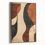 Bold Abstract Wall Art – Earthy Curves for Dining Spaces