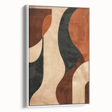Bold Abstract Wall Art – Earthy Curves for Dining Spaces