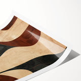 Bold Abstract Wall Art – Earthy Curves for Dining Spaces