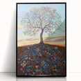 Colorful Whimsical Tree - Vibrant Living Room Wall Art on Canvas