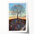 Colorful Whimsical Tree - Vibrant Living Room Wall Art on Canvas