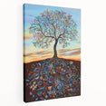 Colorful Whimsical Tree - Vibrant Living Room Wall Art on Canvas