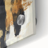 Large Abstract Wall Art – Textured Black, Gold, and Earth Tones