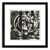 Franz Marc's Lizards (1912) - Bold Black & White Expressionist Art