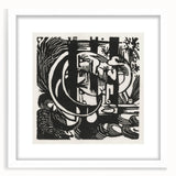 Franz Marc's Lizards (1912) - Bold Black & White Expressionist Art